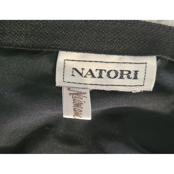 Vintage Natori Neiman Marcus Black Velvet Embroidered Bustier Elegant Whimsigoth - Picture 5 of 10